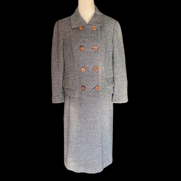 Designer Vintage Jack Feit Cashmere Suit Tweed Excellent Condition - Picture 2 of 16